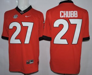 NCAA University of Georgia #27 Chubb red jerseys