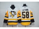 Men Pittsburgh Penguins #58 Kris Letang White New Away Stitched NHL Jersey