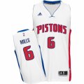 Mens Adidas Detroit Pistons #6 Terry Mills Swingman White Home NBA Jersey