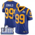Nike Rams #99 Aaron Donald Royal 2019 Super Bowl LIII Vapor Untouchable Limited Jersey