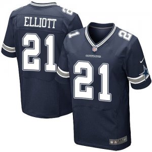 Nike Dallas Cowboys #21 Ezekiel Elliott Navy Blue Team Color Men Stitched NFL Elite Jersey