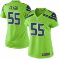 Womens Nike Seattle Seahawks #55 Frank Clark Green Stitched NFL Limited Rush Jersey