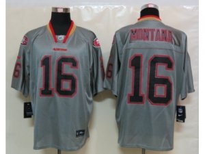Nike NFL San Francisco 49ers #16 Joe Montana Grey Jerseys(Lights Out Elite)