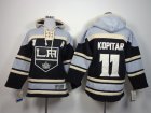 Youth nhl los angeles kings #11 kopitar grey-black[pullover hooded sweatshirt patch A]