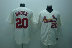 mlb st.louis cardinals #20 brock m&n cream