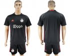 2017-18 AFC Ajax Black Goalkeeper Soccer Jersey