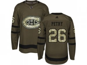 Men Adidas Montreal Canadiens #26 Jeff Petry Green Salute to Service Stitched NHL Jersey