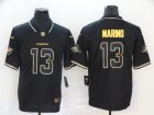Nike Dolphins #13 Dan Marino Black Gold Vapor Untouchable Limited Jersey