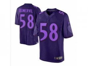 Nike jerseys baltimore ravens #58 elvis dumervil purple[Drenched Limited]