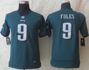 Youth New Nike Philadelphia Eagles #9 Foles Green Jerseys