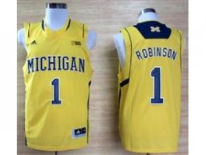 Michigan Wolverines Glenn Robinson III #1 Basketball Authentic Yellow