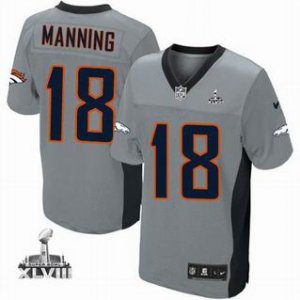 2014 super bowl xlvii nike youth nfl jerseys denver broncos #18 manning grey[shadow]