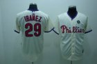 mlb philadelphia phillies #29 ibanez cream