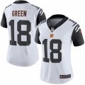 Women's Nike Cincinnati Bengals #18 A.J. Green Limited White Rush NFL Jersey