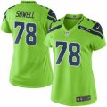 Women's Nike Seattle Seahawks #78 Bradley Sowell Limited Green Rush NFL Jersey