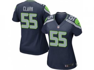 Women Nike Seattle Seahawks #55 Frank Clark blue Jerseys