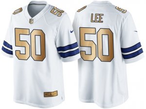 Nike Dallas Cowboys #50 Sean Lee White 2016 Christmas Gold Mens NFL Game Edition Jersey