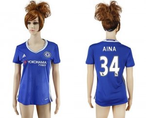 Womens Chelsea #34 Aina Home Soccer Club Jersey