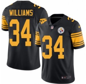 Men Nike Pittsburgh Steelers #34 DeAngelo Williams Black Color Rush Limited Jersey