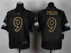 Nike Philadelphia Eagles #9 Nick Foles black jerseys[Elite gold lettering fashion]