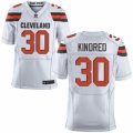 Mens Nike Cleveland Browns #30 Derrick Kindred Elite White NFL Jersey