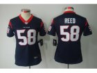 Nike Women Houston Texans #58 Reed Blue Jerseys