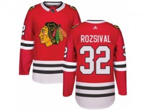 Mens Adidas Chicago Blackhawks #32 Michal Rozsival Authentic Red Home NHL Jersey