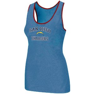 Nike San Diego Charger Heart & Soul Tri-Blend Racerback stretch Tank Top L.Blue