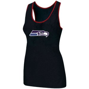 Nike Seattle Seahawks Ladies Big Logo Tri-Blend Racerback stretch Tank Top Black