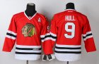 youth nhl chicago blackhawks #9 hull red