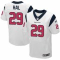 Mens Nike Houston Texans #29 Andre Hal Elite White NFL Jersey