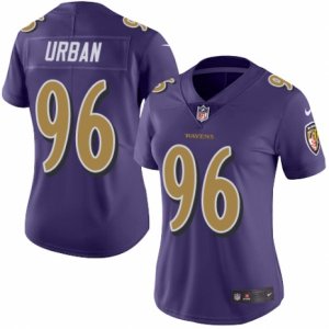 Women\'s Nike Baltimore Ravens #96 Brent Urban Limited Purple Rush NFL Jersey