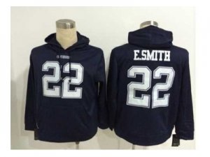 Nike jerseys dallas cowboys #22 e.smith blue[pullover hooded sweatshirt][e.smith