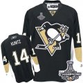 Mens Reebok Pittsburgh Penguins #14 Chris Kunitz Premier Black Home 2016 Stanley Cup Champions NHL Jersey