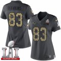 Womens Nike New England Patriots #83 Lavelle Hawkins Limited Black 2016 Salute to Service Super Bowl LI 51 NFL Jersey