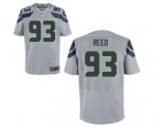 Men's Nike Seattle Seahawks #93 Jarran Reed Elite Grey Alternate NFL Jersey