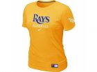 Women Tampa Bay Rays Nike Yellow Short Sleeve Practice T-Shirt