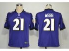 NIKE NFL Baltimore Ravens #21 Lardarius Webb Purple Game Jerseys