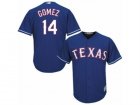 Youth Majestic Texas Rangers #14 Carlos Gomez Authentic Royal Blue Alternate 2 Cool Base MLB Jersey