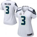 2014 Super Bowl XLVIII Nike Seattle Seahawks #3 wilson white Women Jersey