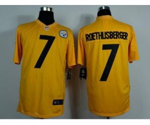 Nike jerseys pittsburgh steelers #7 roethlisberger yellow[game]