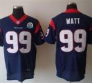 Nike Texans #99 J.J. Watt Navy Blue With Hall of Fame 50th Patch NFL Elite Jersey