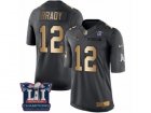 Mens Nike New England Patriots #12 Tom Brady Limited Black Gold Salute to Service Super Bowl LI Champions NFL Jersey