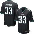 Mens Nike Philadelphia Eagles #33 Ron Brooks Game Black Alternate NFL Jersey