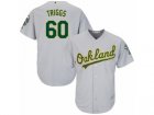 Youth Majestic Oakland Athletics #60 Andrew Triggs Authentic Grey Road Cool Base MLB Jersey