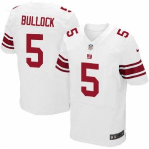 Mens Nike New York Giants #5 Randy Bullock Elite White NFL Jersey