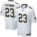 Mens Nike New Orleans Saints #23 Marshon Lattimore Game White NFL Jersey