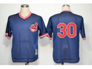 mlb jerseys cleveland indians #30 joe carter m&n blue 1986