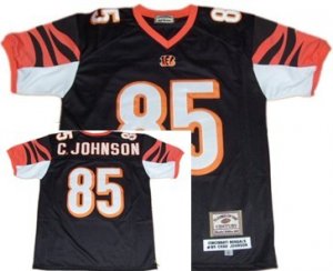 nfl Cincinnati Bengals #85 C.Johnson Throwback black