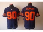 Nike NFL Chicago Bears #90 Julius Peppers Blue Orange number Jerseys(Elite)